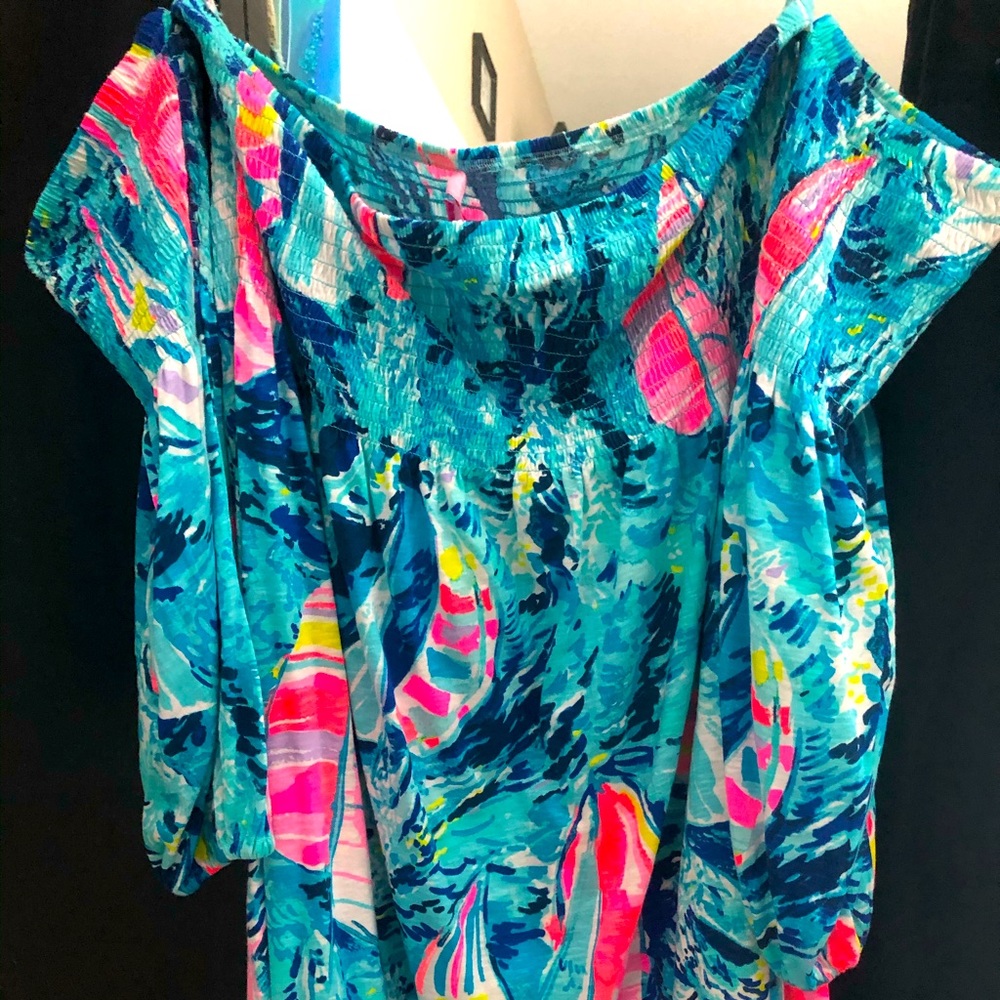 Lilly Pulitzer Trina Beach Dress Hey Bay Bay